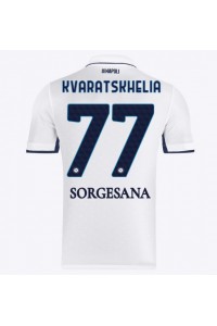 Fotbalové Dres SSC Napoli Khvicha Kvaratskhelia #77 Venkovní Oblečení 2024-25 Krátký Rukáv